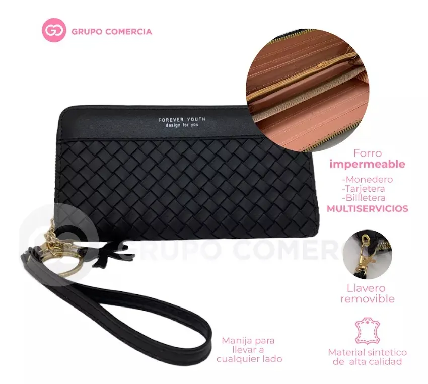 Billetera Monedero Formal Para Mujer Premium