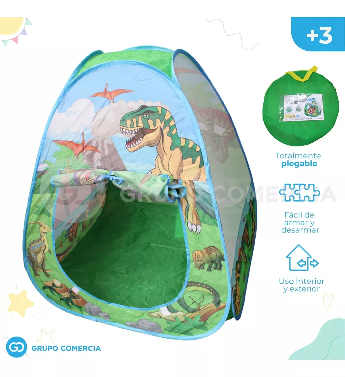 Carpa Camping Juegos Diseño Dinosaurios Para Niños