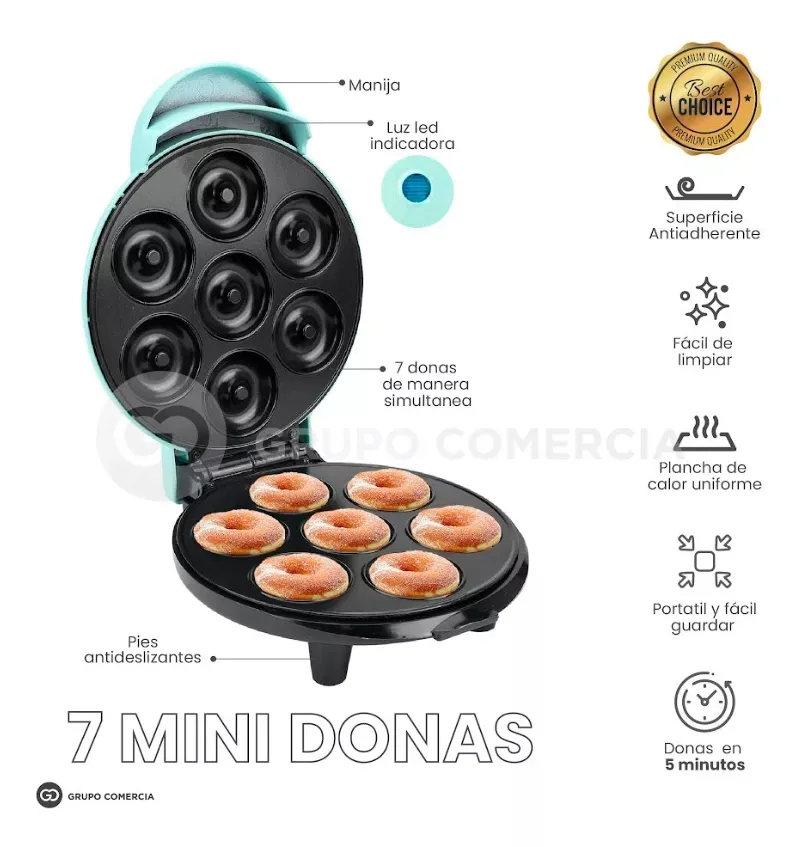 Máquina Antiadherente Para Repostería En Casa 7 Mini Donas