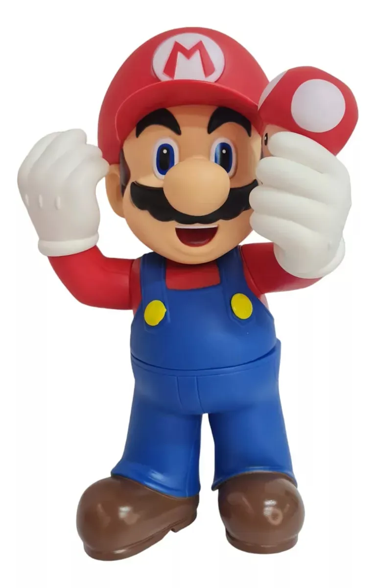 Figura De Colección Super Mario Bros Grande Articulado 35 Cm