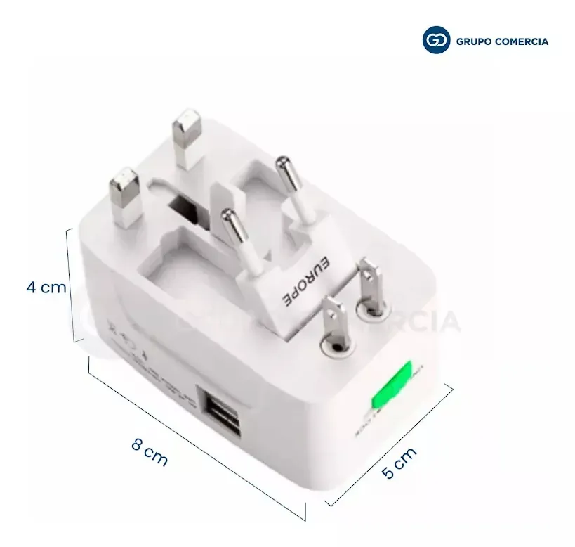 Adaptador Convertidor Enchufe Europeo Universal