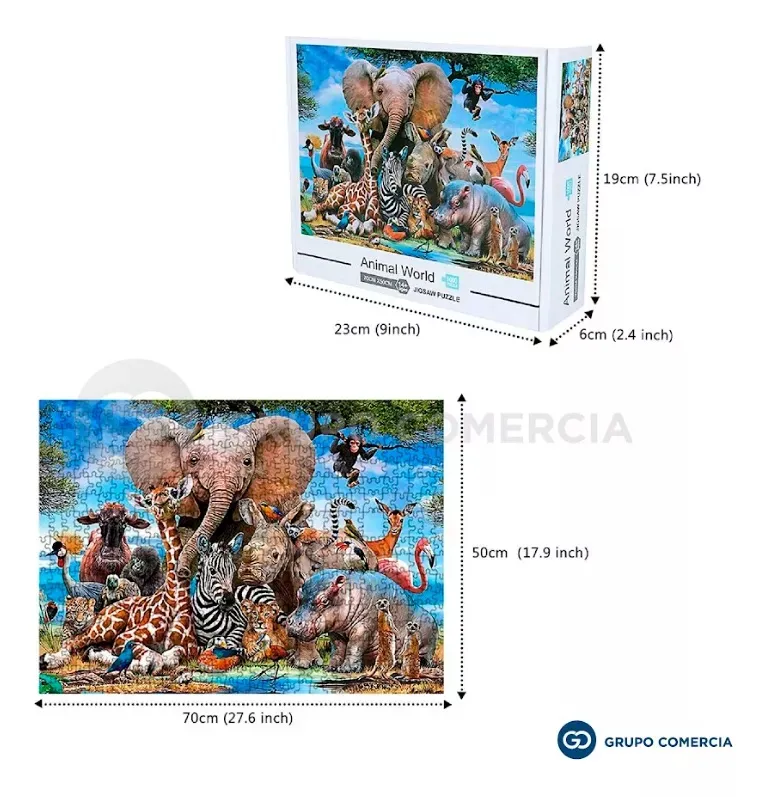 Rompecabezas Puzzle Mundo Animal 1000