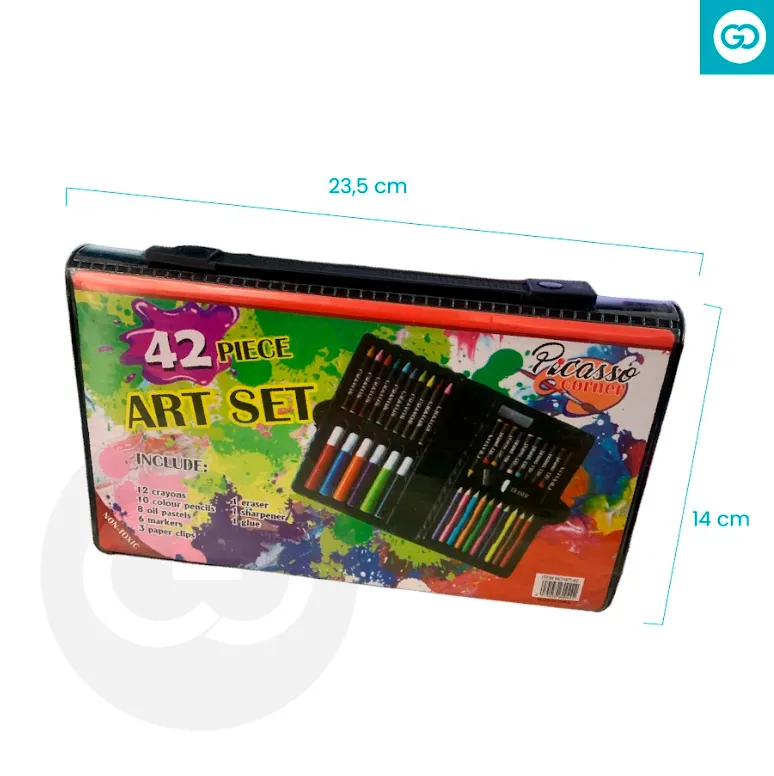 Set De Arte Infantil 42 Piezas Colores Marcadores Crayones