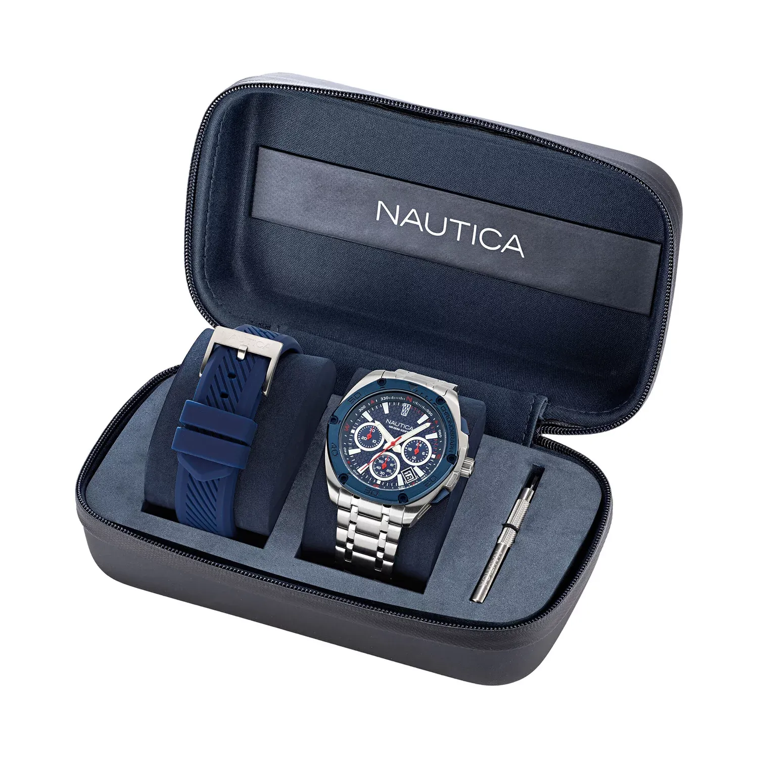 Nautica Tin Can Bay Stainless Steel And Silicone NAPTCS304 