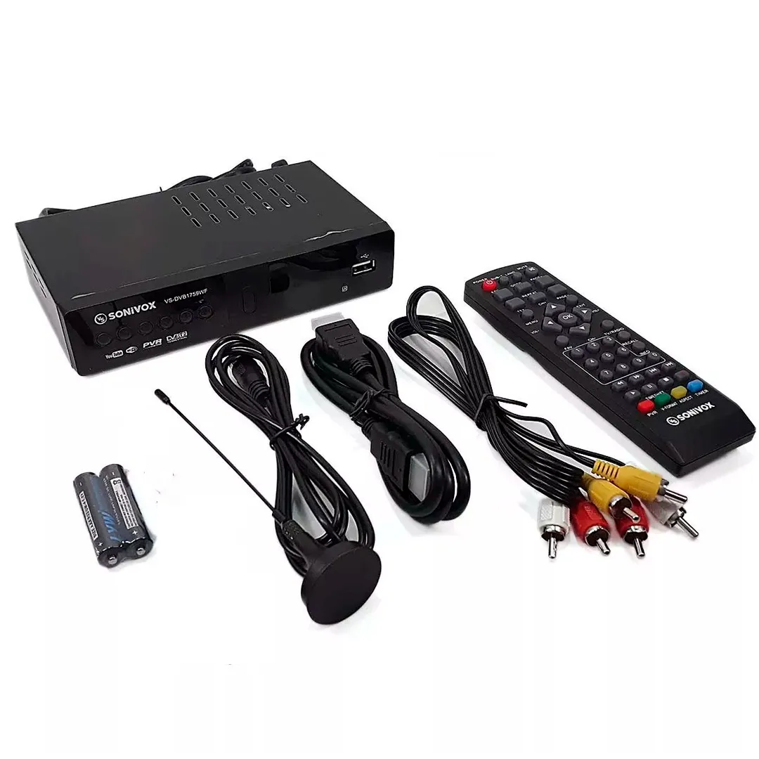 Tdt Decodificador Con Antena Control y Cables  TV Digital 