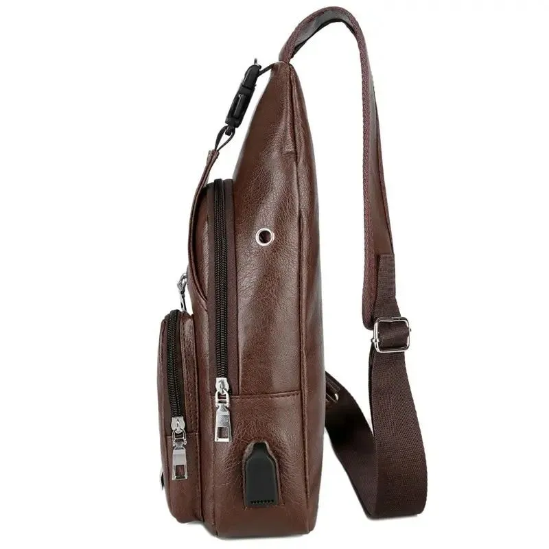 Bolso De Pecho Usb De Moda Portátil Diagonal Deportivo