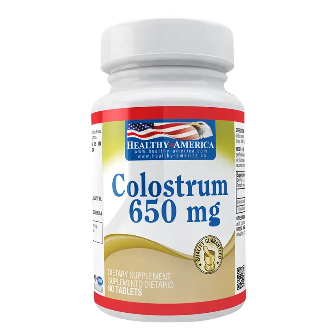 Colostrum 650 Mg 60 Tabletas Healthy America