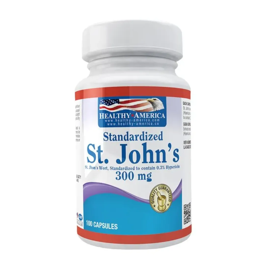  St. John’s Wort 300 Mg 100 Capsulas Healthy America
