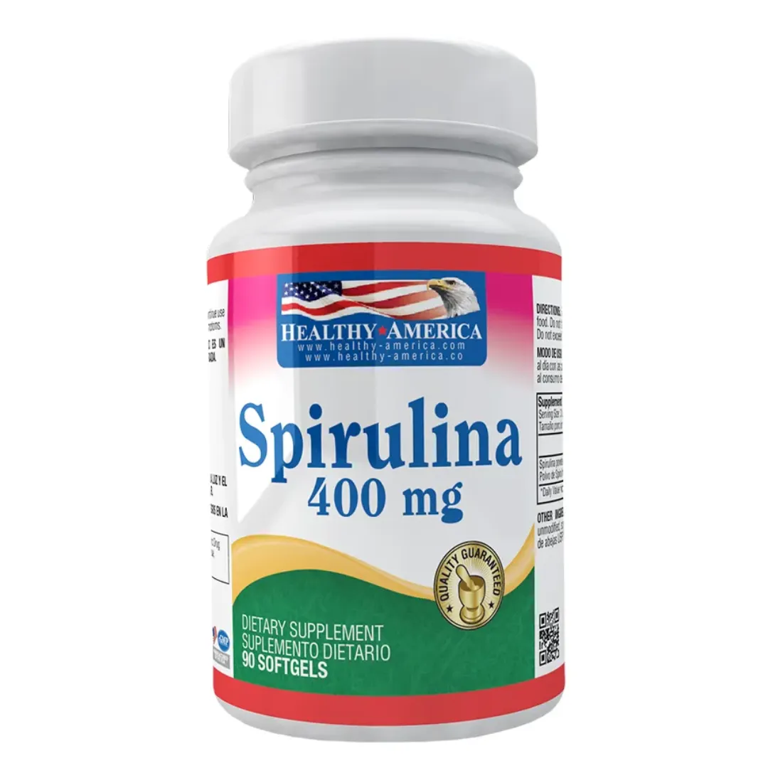  Spirulina 400 Mg 90 Capsulas Healthy America