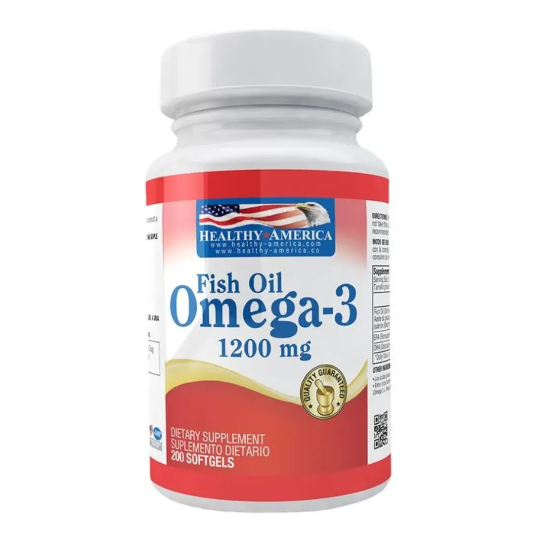  Fish- Oil Omega 3 1200 Mg 200 Capsulas Healthy America