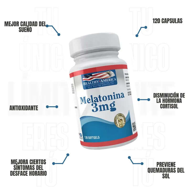  Melatonina 3 Mg 120 Capsulas Healthy America