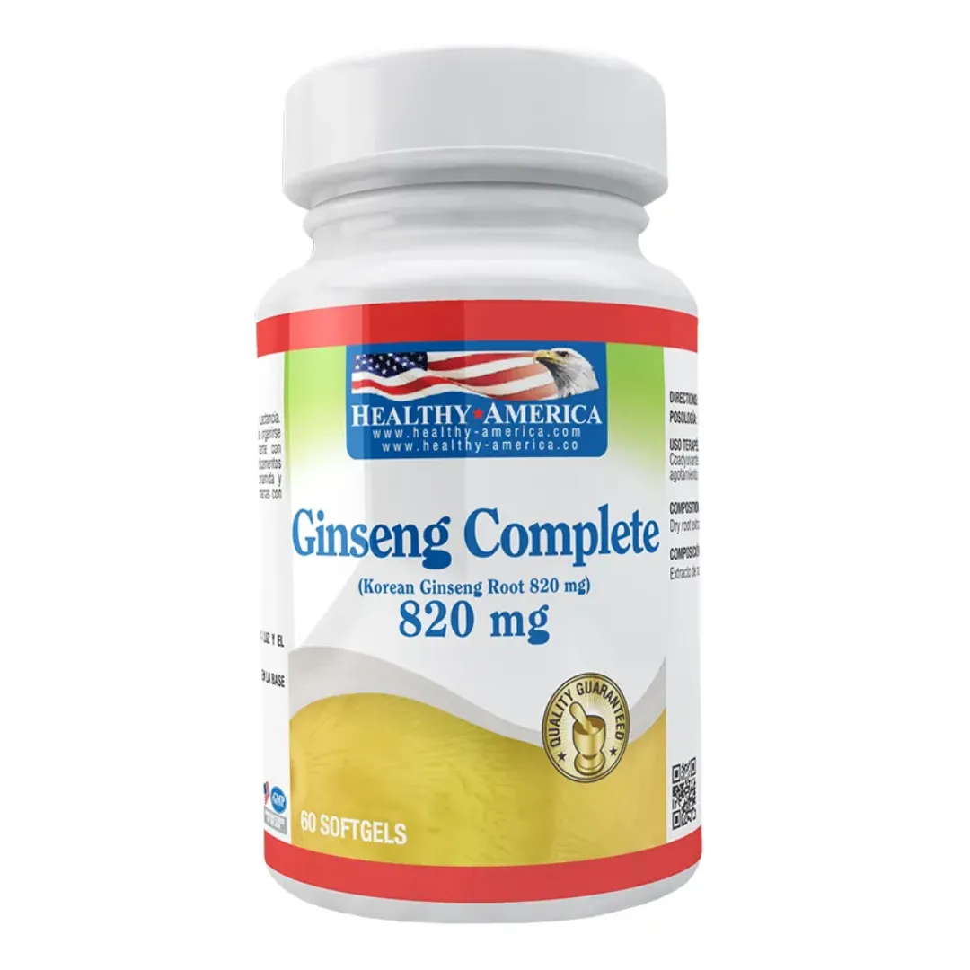 Ginseng Complete 820 Mg 60 Capsulas Healthy America