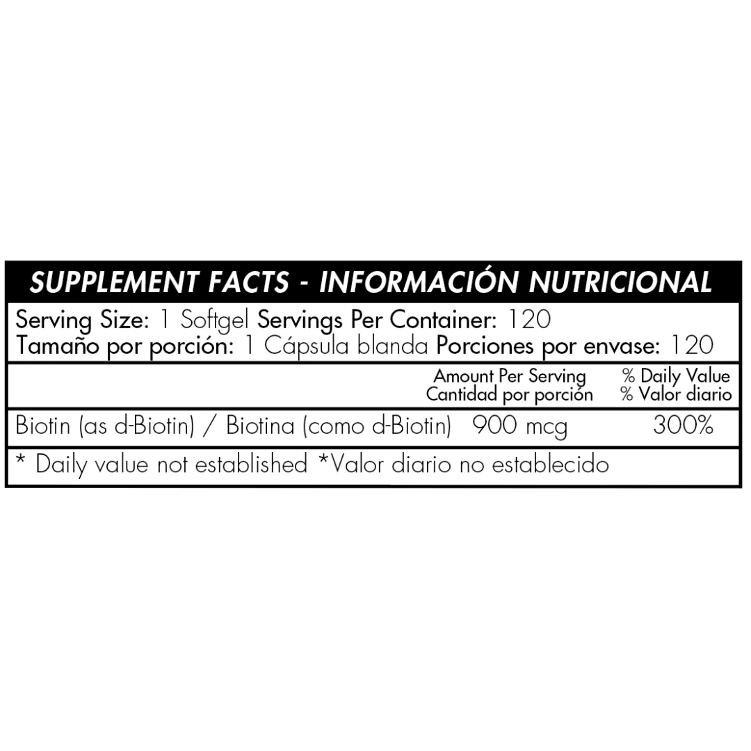 Biotin 900 Mcg 120 Capsulas Healthy America