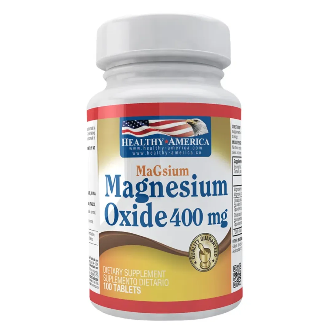  Magnesium Oxide 400 Mg 100 Capsulas Healthy America