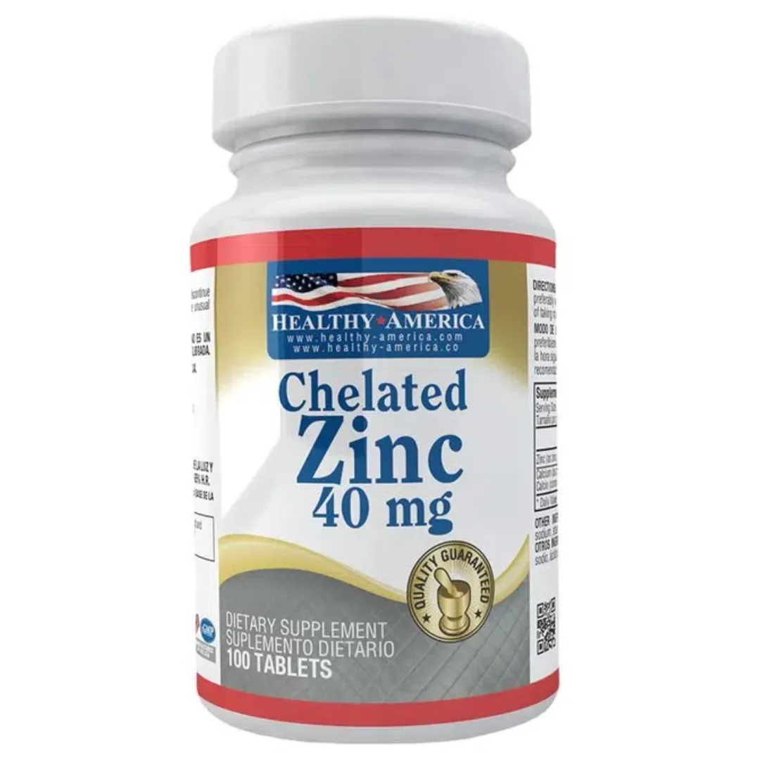 Zinc 40 Mg 100 Capsulas Healthy America