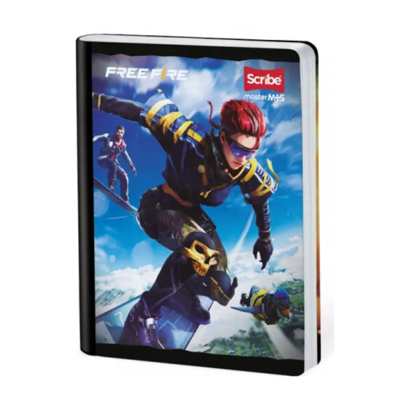 Cuaderno Cosido Cuadriculado Free Fire 100 Hojas Scribe Unidad