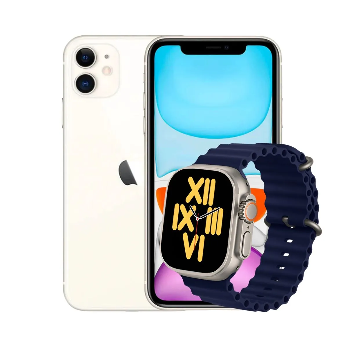 Celular Iphone 11 4GB 64GB White Reacondicionado + Obsequio Smartwatch X8 Ultra