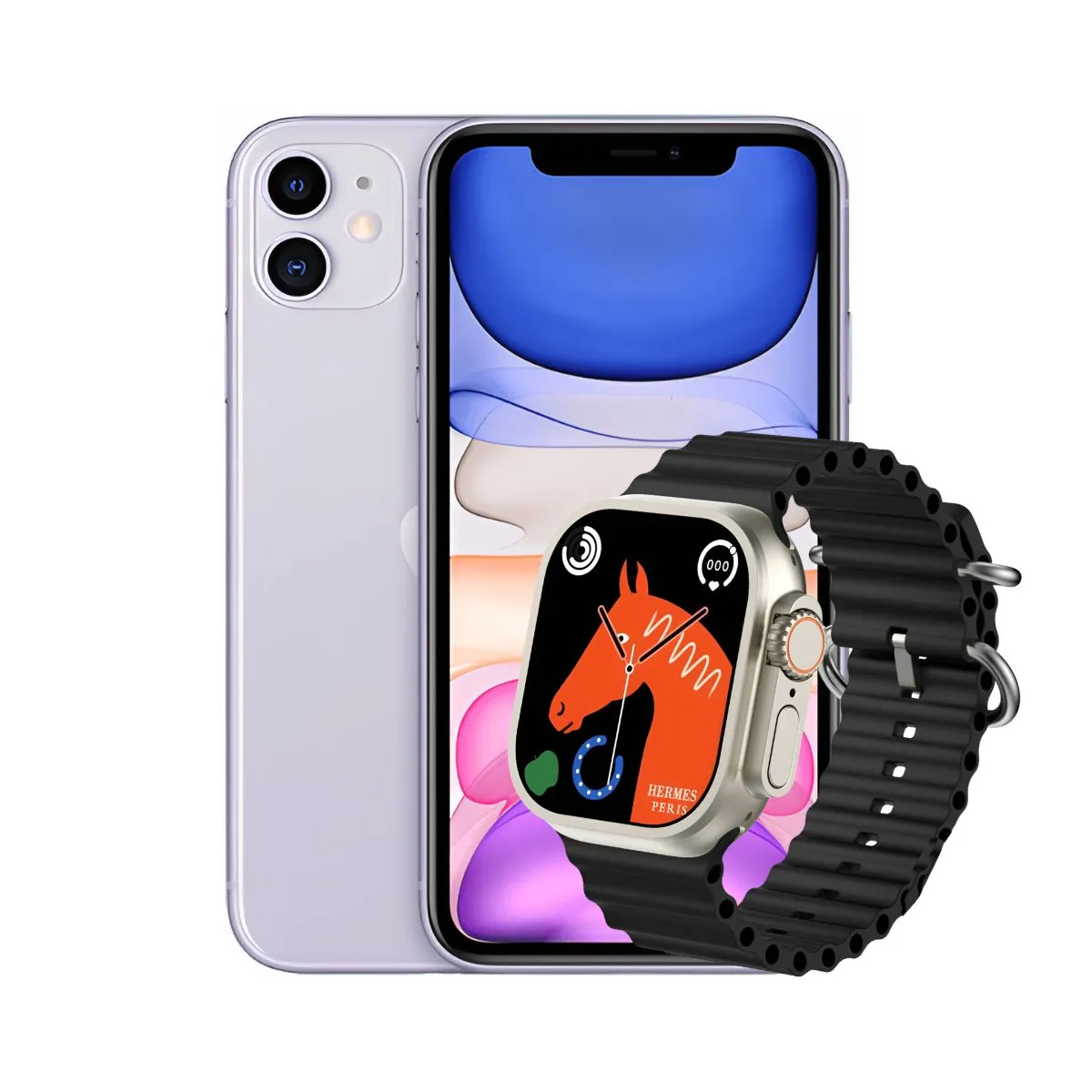 Celular Iphone 11 4GB 64GB Purple Reacondicionado + Obsequio Smartwatch X8 Ultra