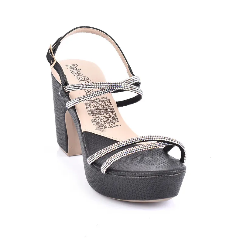 Price Shoes Tacon Elegante Mujer 382S004Negro