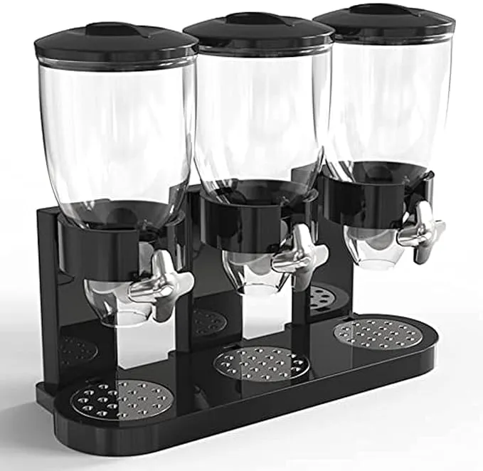 Dispensador De Cereal Triple Recipiente De Cocina 