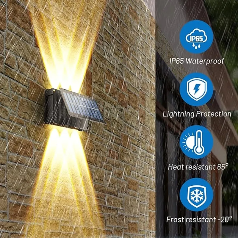 Luces Solares De Pared Para Exteriores, Inalámbricas E Impermeables