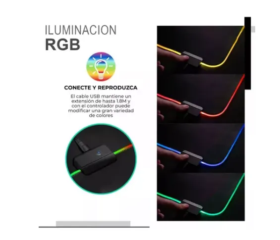Pad Mouse Gamer Rgb Retro Iluminado 80x30cm (Huge) Ref: 3080