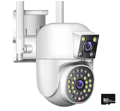 Cámara  De Seguridad IP Exterior Doble Lente APP 390 Eyes Pantalla Dual Seguimiento (Huge) Ref: 390-Eyes