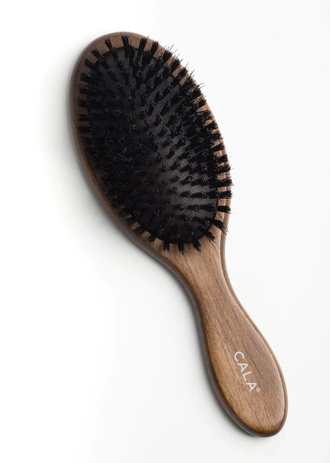 Cepillo De Pelo Hair Brush Cerdas De Jabalí De Bambú Oscuro 66122