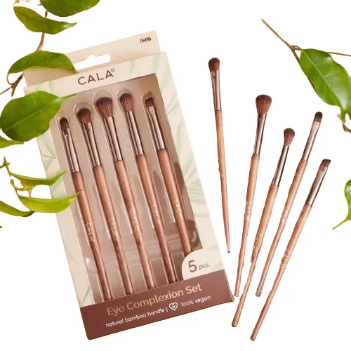 Set Completo De Brochas Para Ojos Bamboo Natural Cala 76496