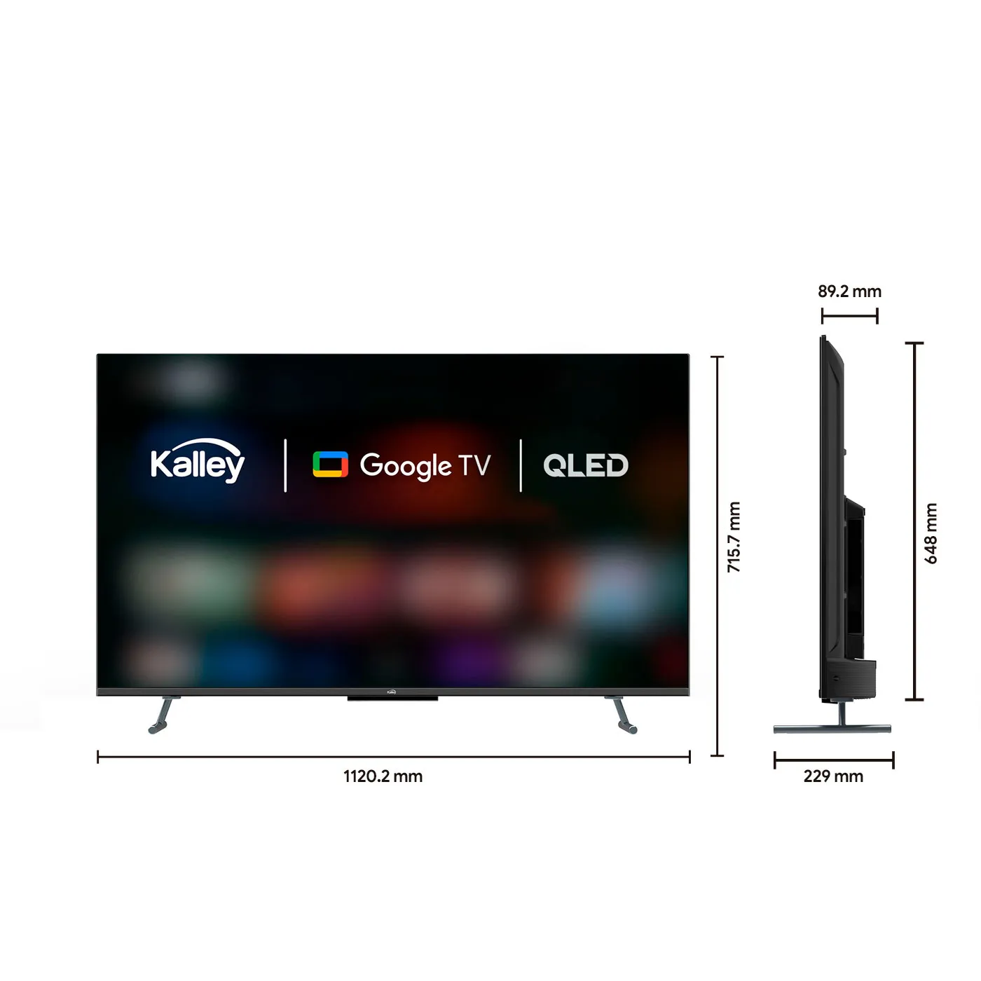 Televisor TV KALLEY 50" Pulgadas 127 cm K-GTV50UHDQV 4K-UHD QLED Smart TV Google