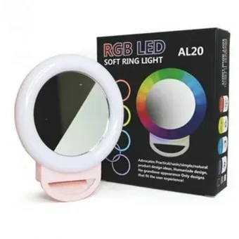 Aro Luz Led Celular RGB Pinza Full Color Recargable AL20 