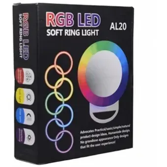 Aro Luz Led Celular RGB Pinza Full Color Recargable AL20 