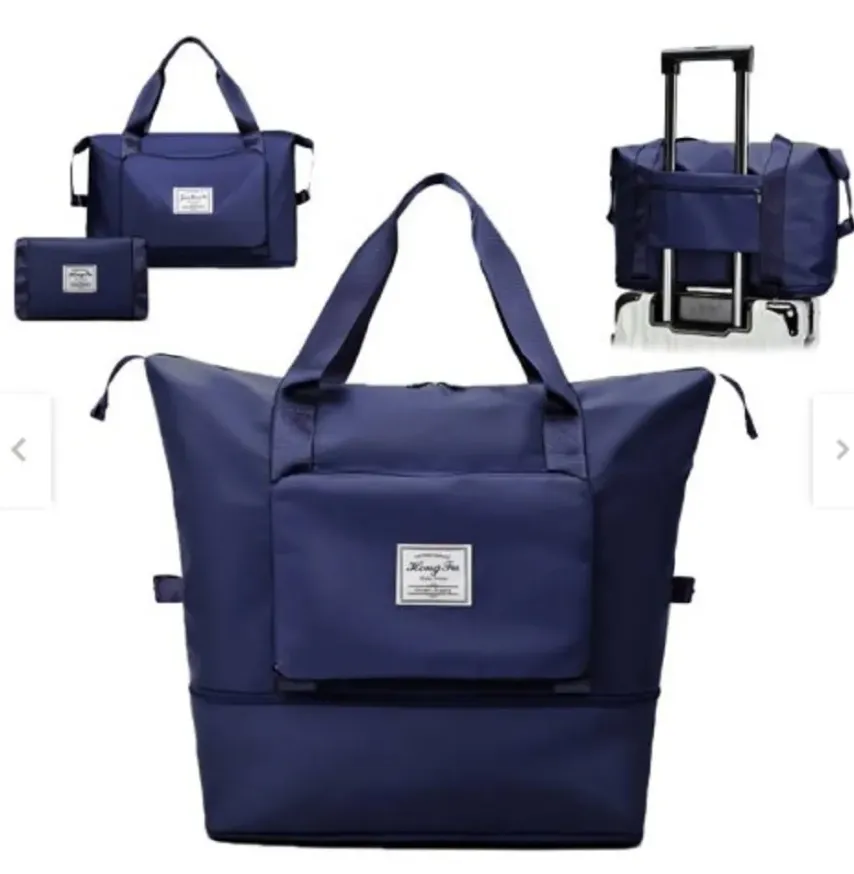 Bolso De Viaje, Cartera Expandible Bol 1 Azul