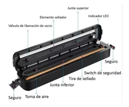 Maquina Selladora De Bolsas Al Vacío Vacuum Sealer Bz-Cf001