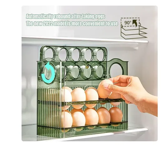 Caja De Almacenamiento De Huevos Para Refrigerador (Mimixo) Ref: Caja-Green