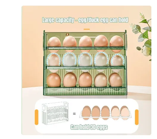 Caja De Almacenamiento De Huevos Para Refrigerador (Mimixo) Ref: Caja-Green
