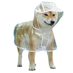 Capa Impermeable Transparente Para Mascota Talla L