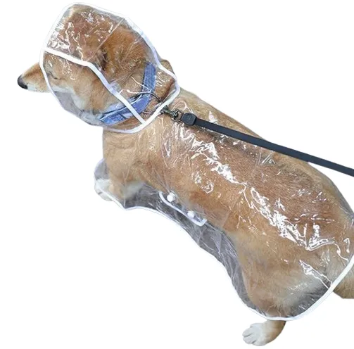 Capa Impermeable Transparente Para Mascota Talla L