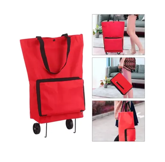 Carrito Para Compras Con Ruedas Rojo