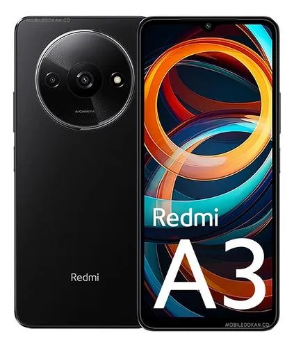 Celular Xiaomi Redmi A3 64 Gb 3 Gb Negro + Audifonos
