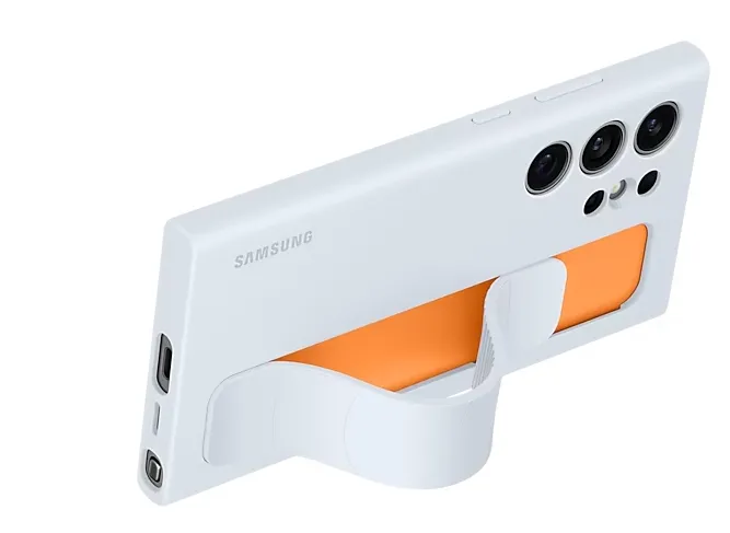 Estuche De Agarre Para Celular Standing Grip Case Samsung Galaxy S24  Original Azul Claro