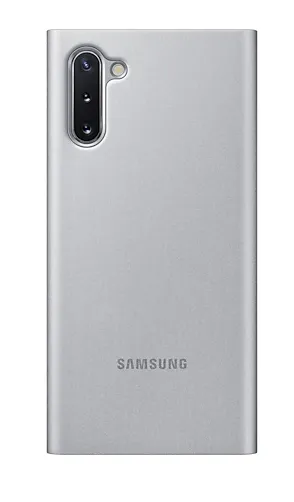 Estuche Para Celular Clear View Cover Galaxy Note 10 Original Gris