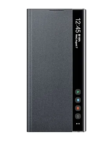 Estuche Para Celular Clear View Cover Galaxy Note 10 Original Negro 