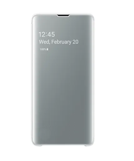 Estuche Para Celular Clear View Cover Galaxy S10 Original Blanco