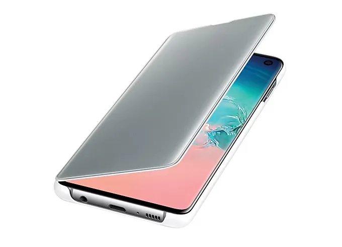 Estuche Para Celular Clear View Cover Galaxy S10 Original Blanco