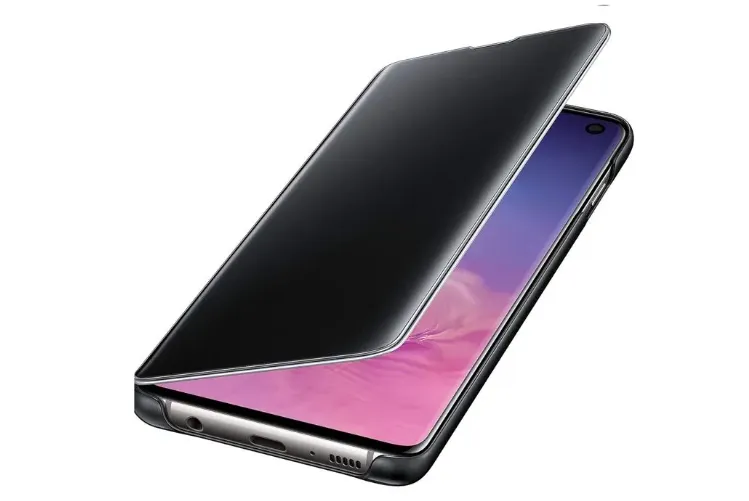 Estuche Para Celular Clear View Cover Galaxy S10 Original Negro 