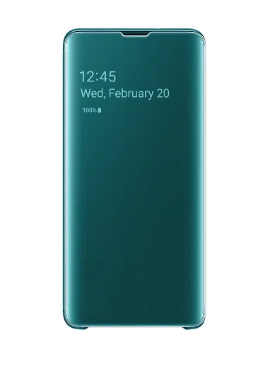 Estuche Para Celular Clear View Cover Galaxy S10 Original Verde