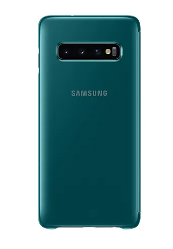 Estuche Para Celular Clear View Cover Galaxy S10 Original Verde