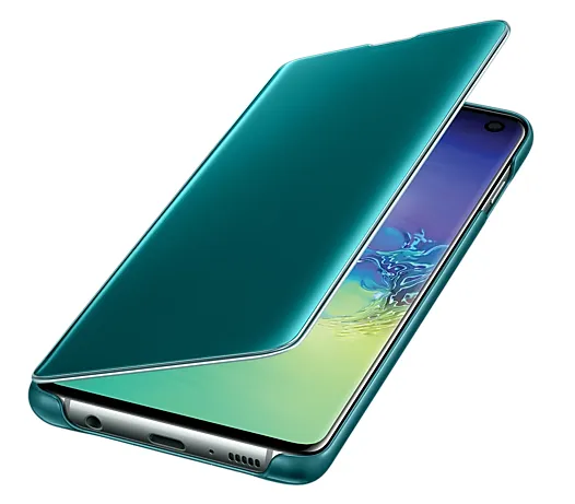 Estuche Para Celular Clear View Cover Galaxy S10 Original Verde