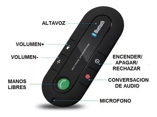 Control Bluetooth Para Carro Llamadas Manos Libres Hands-free
